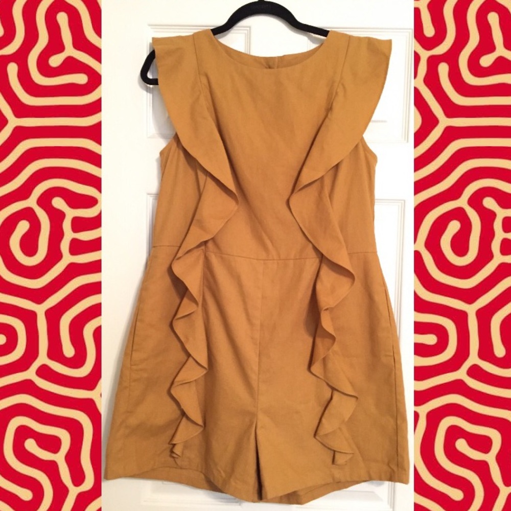 Gold Ruffle Romper - Picture 2 of 3